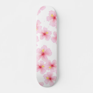 Flower pattern skateboard