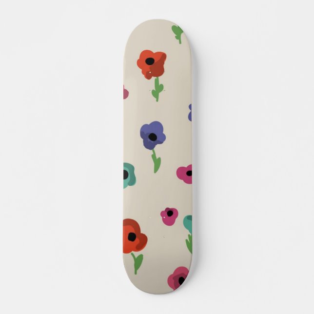 Flower pattern skateboard (Front)
