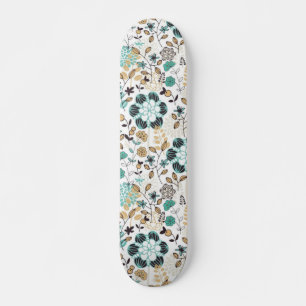 Flower pattern skateboard