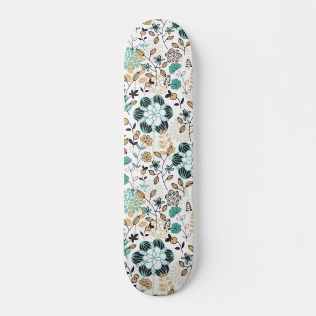 Flower pattern skateboard (Front)