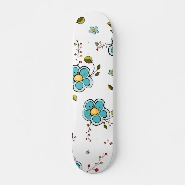 Flower pattern skateboard (Front)