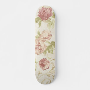 Flower pattern skateboard