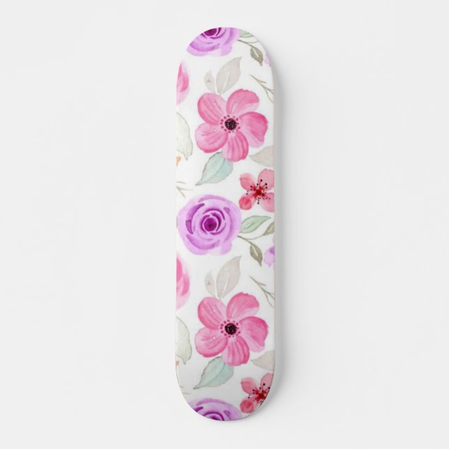 Flower pattern skateboard (Front)