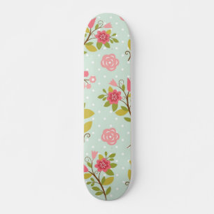 Flower pattern skateboard