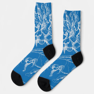 Flower pattern socks