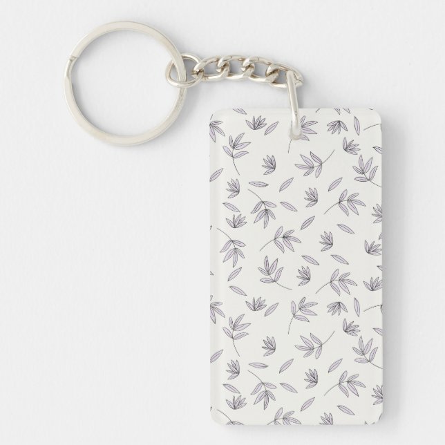 Flower Pattern Spring Floral Acrylic Key Ring (Front)