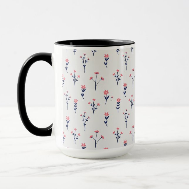 Flower Pattern Spring Floral Combo Mug (Left)