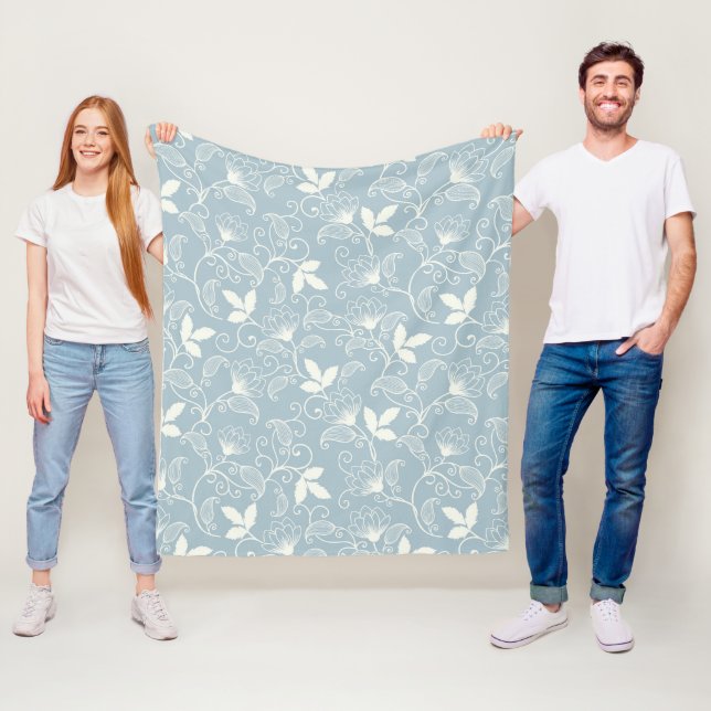 Flower Pattern Spring Floral Fleece Blanket (In Situ)