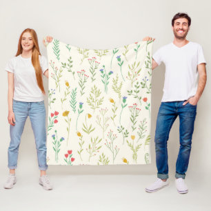 Flower Pattern Spring Floral Fleece Blanket
