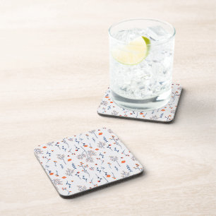 Flower Pattern Spring Floral Hard plastic Coaster