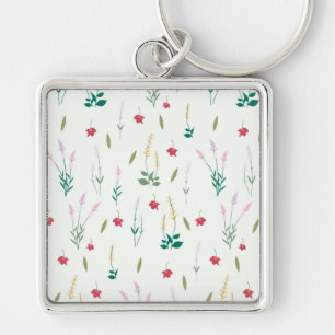 Flower Pattern Spring Floral Key Ring