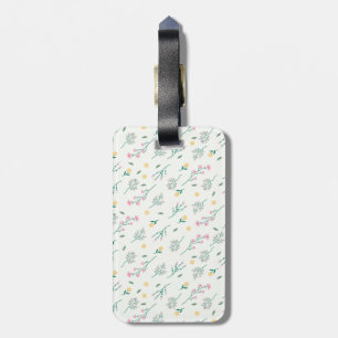 Flower Pattern Spring Floral Luggage Tag