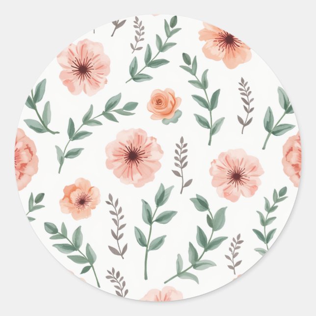 Flower pattern Sticker (Front)