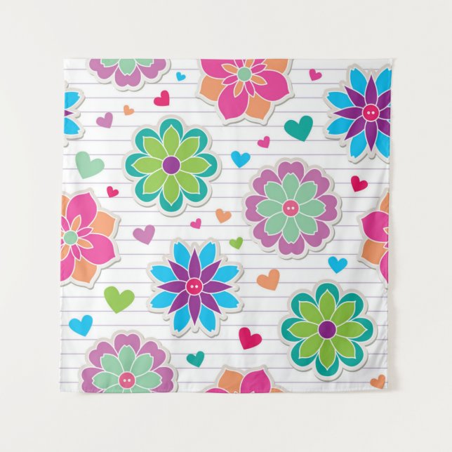 Flower pattern tapestry (Front)
