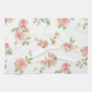 Flower pattern tea towel