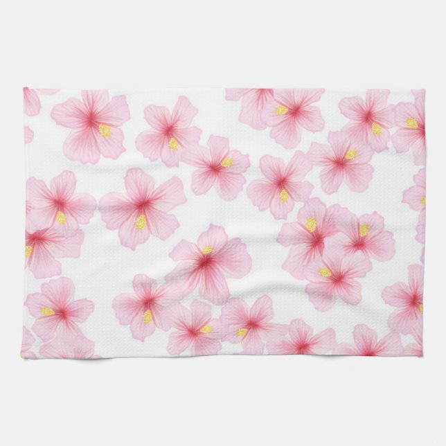 Flower pattern tea towel (Horizontal)