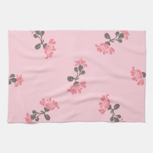 Flower pattern tea towel