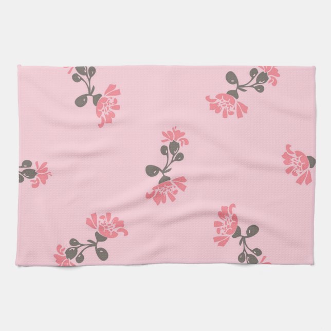 Flower pattern tea towel (Horizontal)
