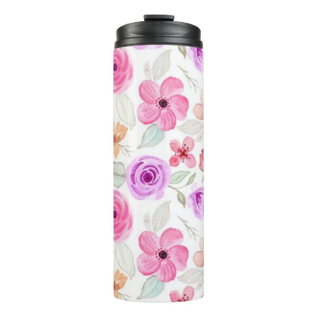 Flower pattern thermal tumbler (Front)