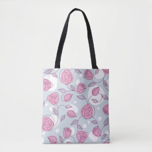 Flower pattern tote bag