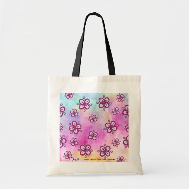 Flower pattern Watercolor background Tote Bag (Front)