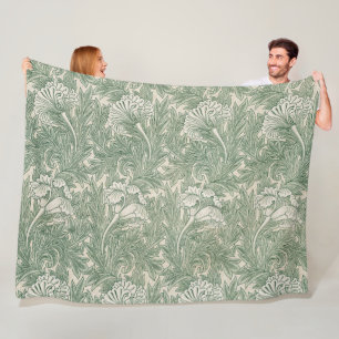 Flower Pattern, William Morris Fleece Blanket