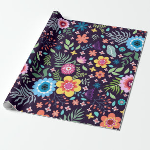 Flower pattern wrapping paper