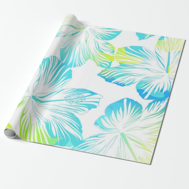 Flower pattern wrapping paper (Unrolled)