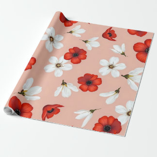 Flower pattern wrapping paper