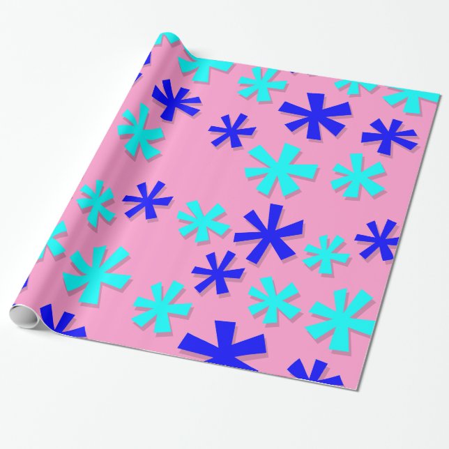 Flower Pattern Wrapping Paper (Unrolled)