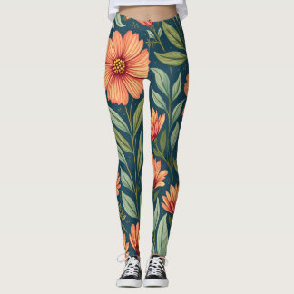 flower-patterned leggings