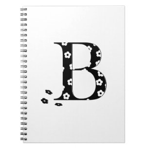 flower Patterned Letter B Notebook