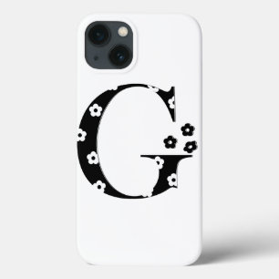 flower Patterned Letter G iPhone 13 Case