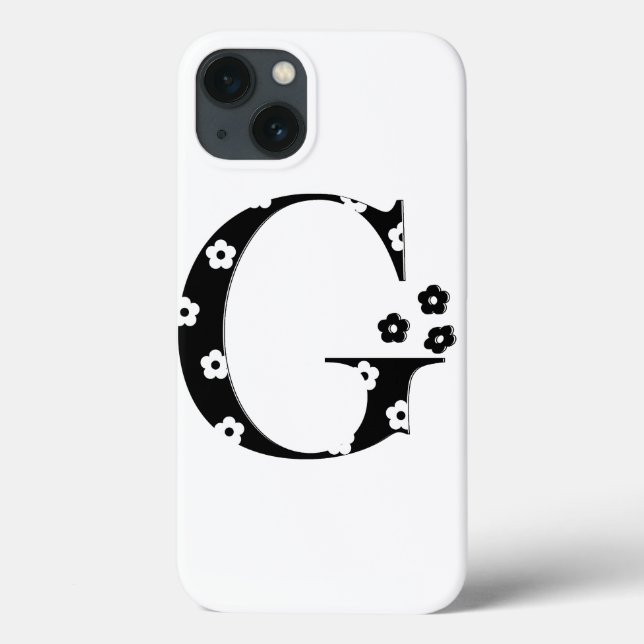 flower Patterned Letter G Case-Mate iPhone Case (Back)