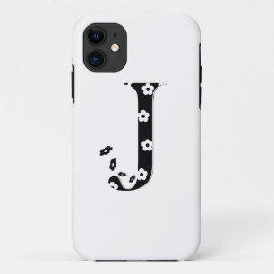 flower Patterned Letter J iPhone 11 Case