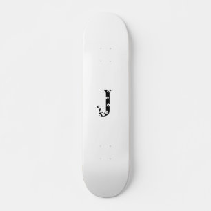 flower Patterned Letter J Skateboard