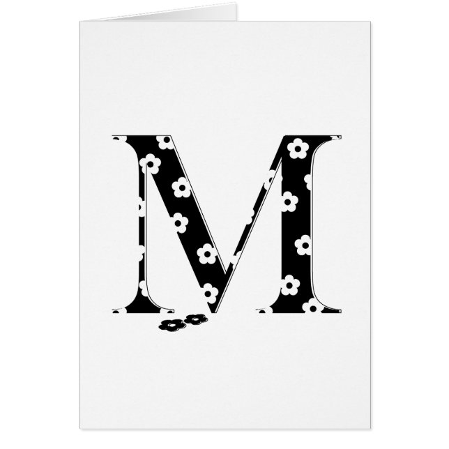 flower Patterned Letter M (Front)