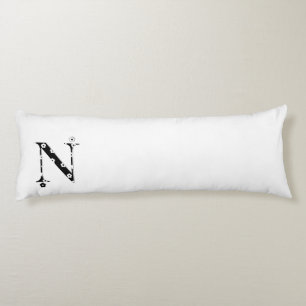 Flower Patterned Letter N Body Cushion