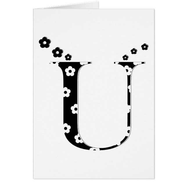 flower Patterned Letter U (Front)