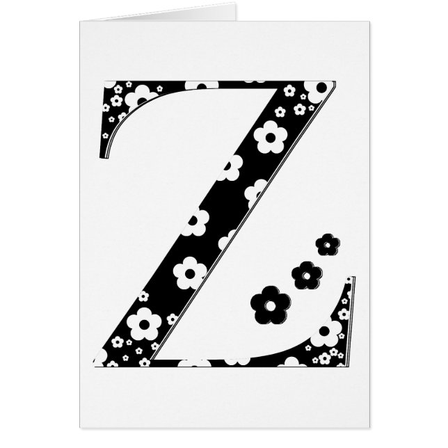 flower Patterned Letter Z (Front)