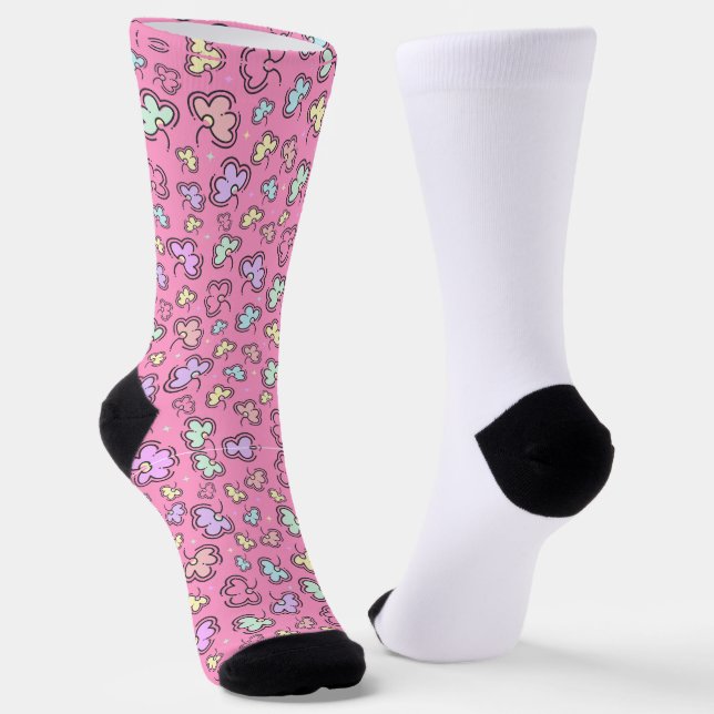 Flower Patterned Socks (Angled)