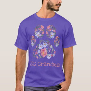 Flower Pawma Best Dog Grandma  T-Shirt