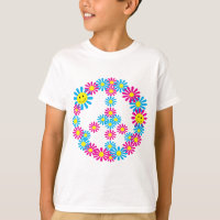 Flower Peace Sign w Faces