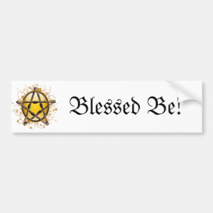 Flower Pentagram Bumper Sticker