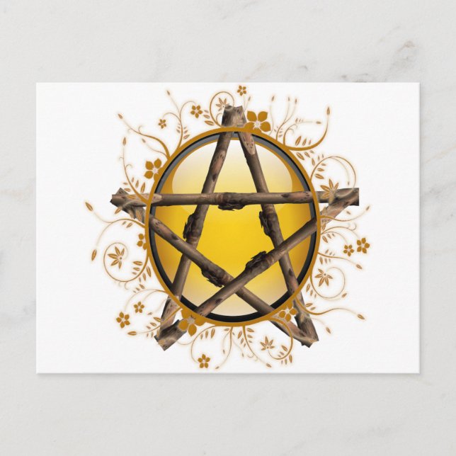 Flower Pentagram Postcard (Front)