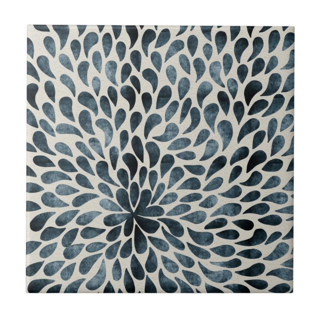 Flower petals ceramic tile (Front)