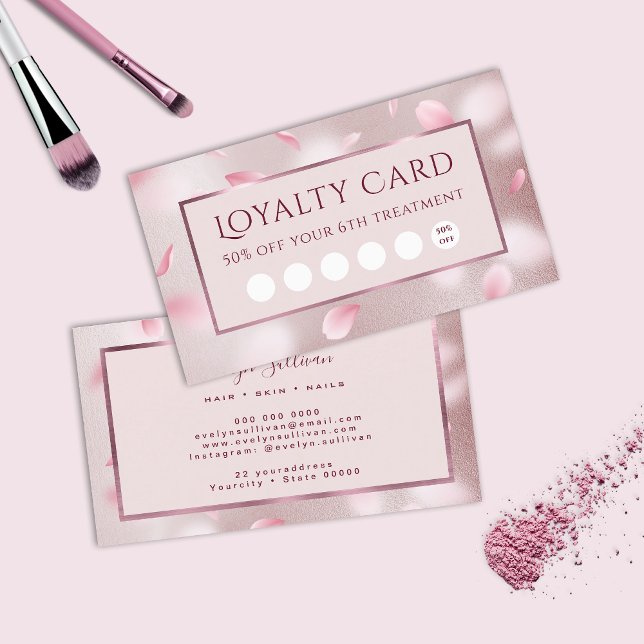 Flower Petals Faux Foil Loyalty Card (Creator Uploaded)