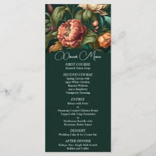 Flower Petals Wedding Menu