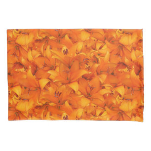 Flower Photo Orange Garden Lilies Pillowcase