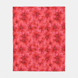 Flower Photo Red Garden Lilies Fleece Blanket